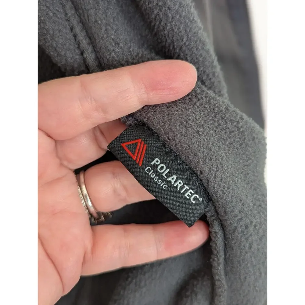 The North Face Men's Large Gray Fleece Zip Jacket Polartec Classic Casual